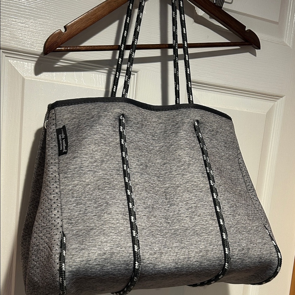 Simply Southern-Stylish Gray Neoprene Tote Bag